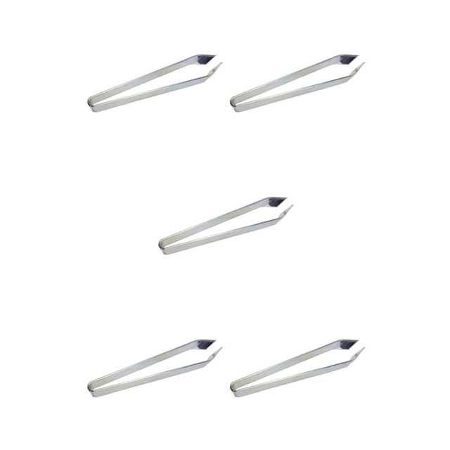 Inteprter Pinzas de acero inoxidable para quitar espinas de pescado, pinzas extractoras de mango de cocina, suministros para manualidades de cocina Type2 NO2 Inteprter CBP432909