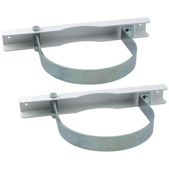 Allstar Performance ALL12210 Nitrogen Bottle Holders - 9-1/8 in ID - Steel - White Paint/Zinc Oxide - Pair