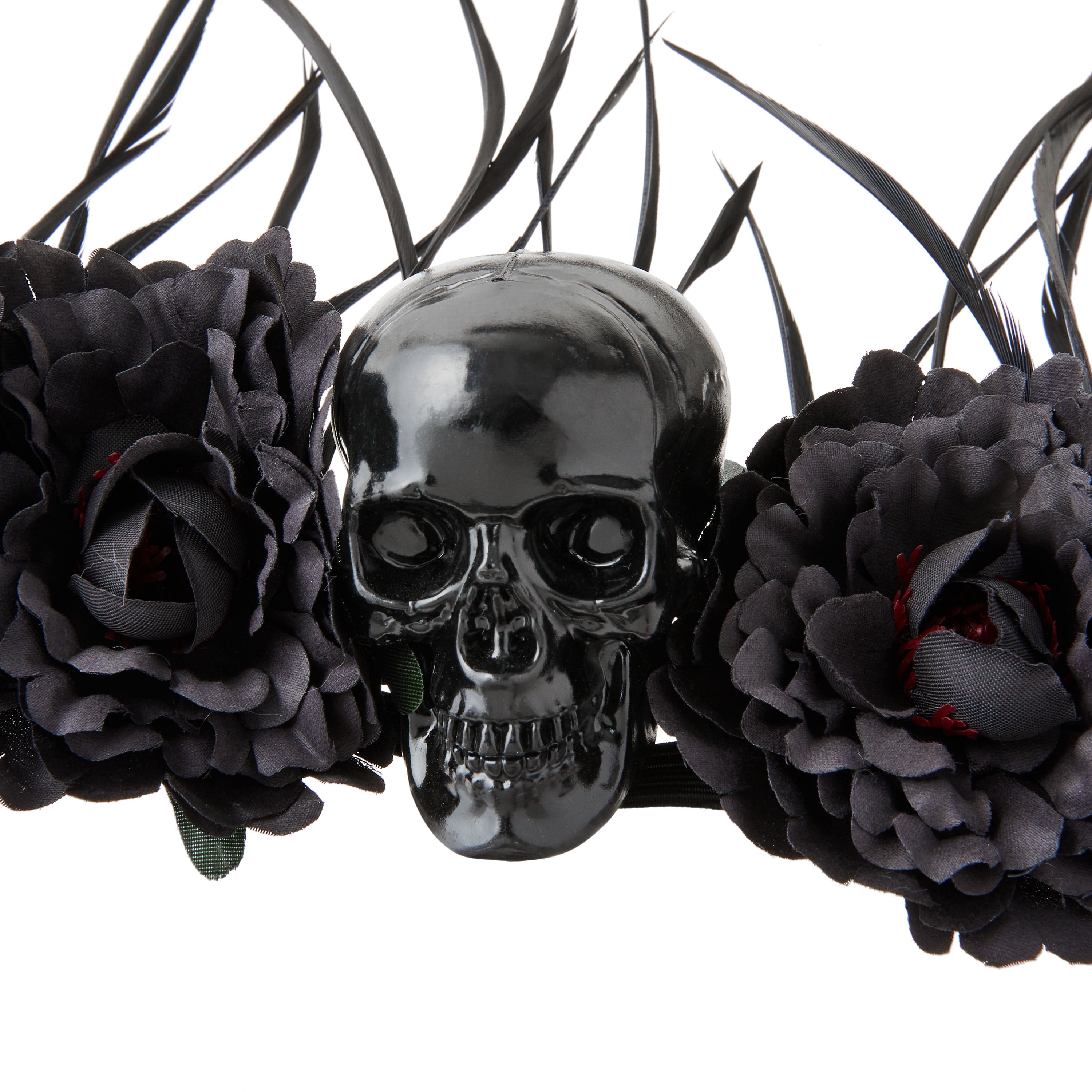 Skull Headband Costume Accessory for Adults, Black, Halloween by Way To Celebrate