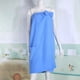 thumbnail image 4 of Hukapapa Toalla de baño de microfibra para mujer con vestido envolvente de spa y ducha con bolsillo con lazo azul, 4 of 6