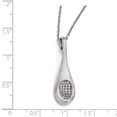thumbnail image 3 of Sterling Silver & CZ Brilliant Embers Teardrop Necklace 18 Inch, 3 of 3