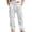 White #12, variant on WULMLEO Men's Cargo Sweatpants Drawstring Joggers Relaxed Fit Stretch Linen Cotton Casual Pants with Pockets Navy L