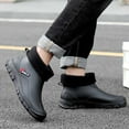 thumbnail image 5 of Men's Rain Shoes Stylish Warm Short Boot Footwear for Commuting Easy Clean Kitchen Rubber Shoes Durable Water Gaiters for Outdoor Use, 5 of 5
