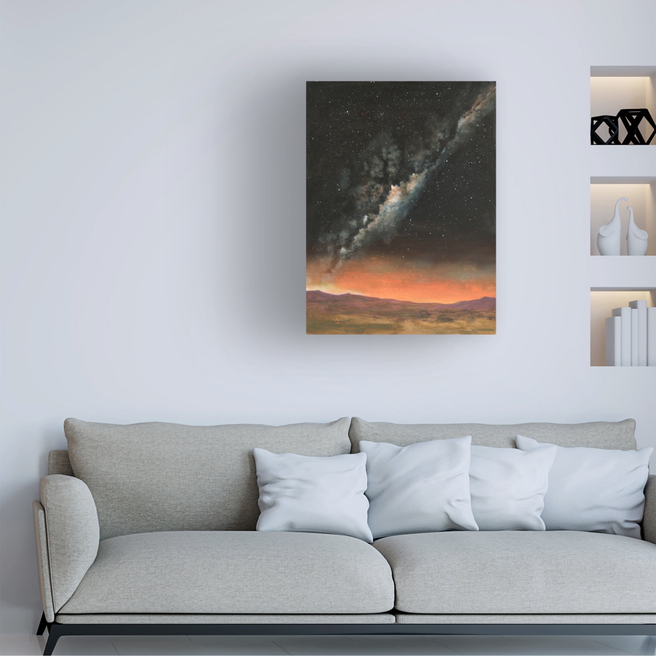 Canvas Wall Art - Michael Willett 'Milky Way Exposure II' Wall Art for Living Room, Bedroom, or Office Décor by Trademark Fine Art - 18 x 24 Inches