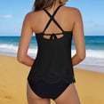 thumbnail image 4 of Tummy Control Tankini Swimsuits for Women Two Piece Bathing Suit Modest Cut Out Beach Swim Suit 2026 Black M, 4 of 9