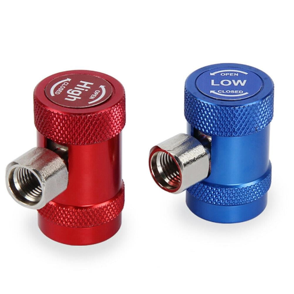 Tech R1234yf Quick Couplers Set with Valve Core Remover for HVAC Charging Hoses