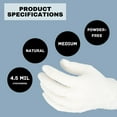 thumbnail image 2 of Disposable Latex Industrial Gloves, Powder Free, White, 4.5 Mil, Choose Your Size: Small, Medium, Large, X-Large, 2 of 2