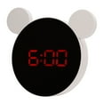 thumbnail image 2 of Réveil Miroir, Forme d'Oreille de Souris en Mode Nuit Miroir Réveil Numérique LED Température Displa pour Enfants pour Chambre à Coucher Rouge LED, 2 of 8
