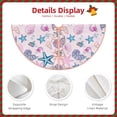thumbnail image 3 of Sikiie Sea Shells 3 Nativity Christmas Tree Skirt, Jesus Christian Winter Holiday Tree Mat Decoration(30-48IN)30", 3 of 6