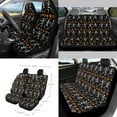 thumbnail image 2 of Renewold Skeleton Pumpkin Bat 15 PCS Car Seat Cover Set, with Steering Wheel Seat Belt Rear View Mirror Cover Coaster Trash Cans Keychain Air Vent Storage Bag Halloween Auto Decor Universal, 2 of 7