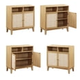 thumbnail image 3 of Llinc Store Storage Cabinet with Natural Rattan Decorated Buffet Cabinet, Rattan Cabinet with Adjustable Shelf, Sideboard for Living Room,Kitchen,Hallway,2 doors, storage, Natural, 3 of 6