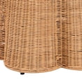 thumbnail image 6 of bali & pari Palm Scallop Natural Rattan Ottoman with Cushion, 6 of 6