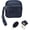 Navy, variant on Square Leather Mini Card Wallet Coin Purse, Portable Small Zipper Change Pouch with Wrist Strap & Key Ring for Women (Orange)