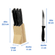 thumbnail image 2 of Juego de 6 Cuchillos Good & Good con Base de Madera JC97206, 2 of 6