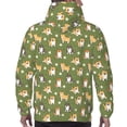 thumbnail image 7 of Daiia Shiba Inu Dog And Flower for Men's Fashion Hoodies & Sweatshirts with Kangaroo Pocket Hooded Sweatshirt Breathable & Moisture Wicking-Large, 7 of 7