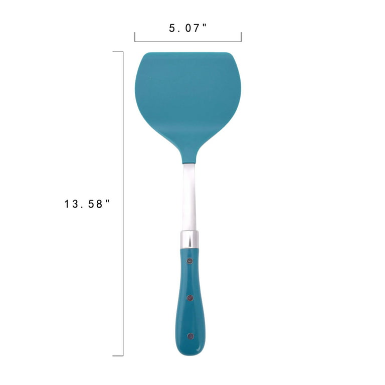 The Pioneer Woman Kitchen Tongs, Silicone and Stainless Steel, Set of 4,  Teal 