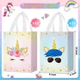 thumbnail image 2 of Bolsas para fiestas Locmeo Unicorn, reutilizables, no tejidas, 24 unidades, 2 of 7