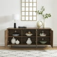 thumbnail image 3 of EDYO LIVING 63" Sideboard Buffet Cabinet, Large Sideboard and Buffet Storage, Standing Accent Cabinet Rustic Oak, 3 of 8