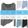 thumbnail image 3 of Mifsaly Asymmetric Hem Tops for Women Crewneck Long Sleeve Cover Up Lightweight Breathable Pullover Top Casual Loose Fit Tunic Tee Free Size, 3 of 5