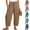 Brown, variant on Women's Linen Wide Leg Pants Summer 2026 Casual Loose Beach Vacation Baggy Palazzo Barrel Pant with Pockets Green XXXL