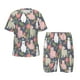 thumbnail image 1 of Fotbe Llamas Pijama Estampada de 2 Piezas para Niños – Ropa de Dormir de Manga Corta Cómoda para Niños y Niñas, Camiseta y Shorts de Algodón-Medium, 1 of 6