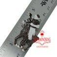thumbnail image 4 of White Gold Tone Polo Horse Jockey Brown Stones Gun Shooter Pendant Charm + Chain, 4 of 4