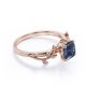 thumbnail image 4 of JeenMata Anillo de Compromiso Inspirado en la Naturaleza con Alejandrita de 1 Quilate Creada en Laboratorio con Corte en Forma de Cojín Engaste de 4 Puntas, Baño de Oro Rosa de 18 K sobre Plata, 4 of 6