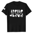thumbnail image 4 of BUWTTER Men T Shirts Graphic Short Sleeve Casual Comfort Letter Print Loose Crew Neck Summer Mens Shirts Black M, 4 of 4