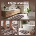 thumbnail image 5 of Unique Bargains Ultra Soft Non Slip Machine Washable Chenille Bath Mat Brown 24" x 16", 5 of 7
