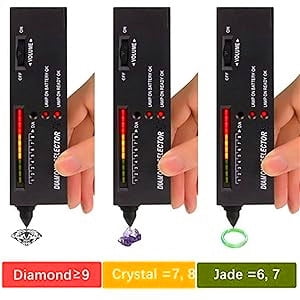 Professional Jewelry Diamond Tester with 60X Jewelry Loop Magnifier, Diamond Selector for Novice and Expert 9V Battery Included