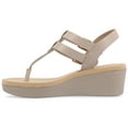 thumbnail image 3 of Journee Womens Bianca Wedge Heel Buckle Sandals, 3 of 11