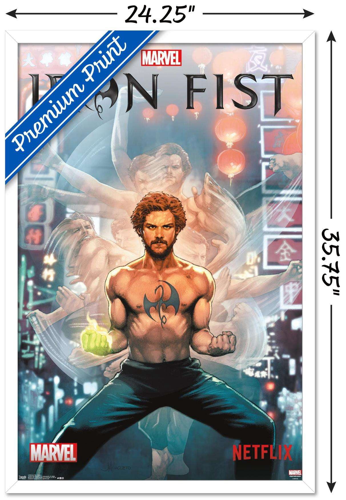 Marvel Comics TV - Iron Fist - Stance Wall Poster, 22.375" x 34", Framed