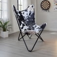 thumbnail image 6 of Carolina Monroe Butterfly Chair in BlackFrame in Black/White Hair, 6 of 8
