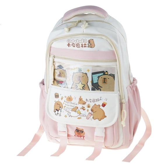 Stylish Capybara Backpack School Bag Offering Comfort And Ample Storage Space