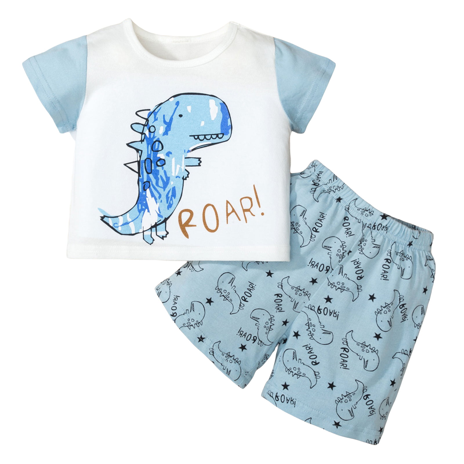 Mothercare Boys 2 Piece Check Shirt Dinosaur T-Shirt Top Set Baby Toddler Kids 