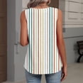 thumbnail image 6 of Iaqnaocc Womens Tank Tops Summer Sleeveless Loose Fit Striped Boho T Shirts Dressy Casual V-Neck Womens Tops Trendy Clothes Multicolor XXL, 6 of 6