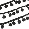 thumbnail image 1 of tredstone Easy-to Decorative Trim For Various Crafts 5 Yards Pom Trim Ball Fringe Ribbon 5 Yards Pom Ball Lace Black, 1 of 1