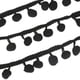 thumbnail image 1 of Wosthever Adorno decorativo fácil de usar para diversas manualidades Cinta con flecos de bolas con adornos de pompones de 5 yardas Encaje de Decoración del hogar Negro, 1 of 6