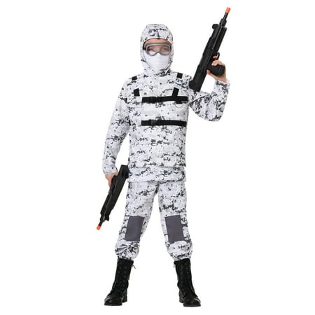 Child Winter Camo Soldier Costume