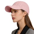 thumbnail image 3 of CYSFASHION Baseball Cap for Men Cotton Sun Visor Casual Fleece Soft Cold Weather Women's Hats & Caps Pink, 3 of 7