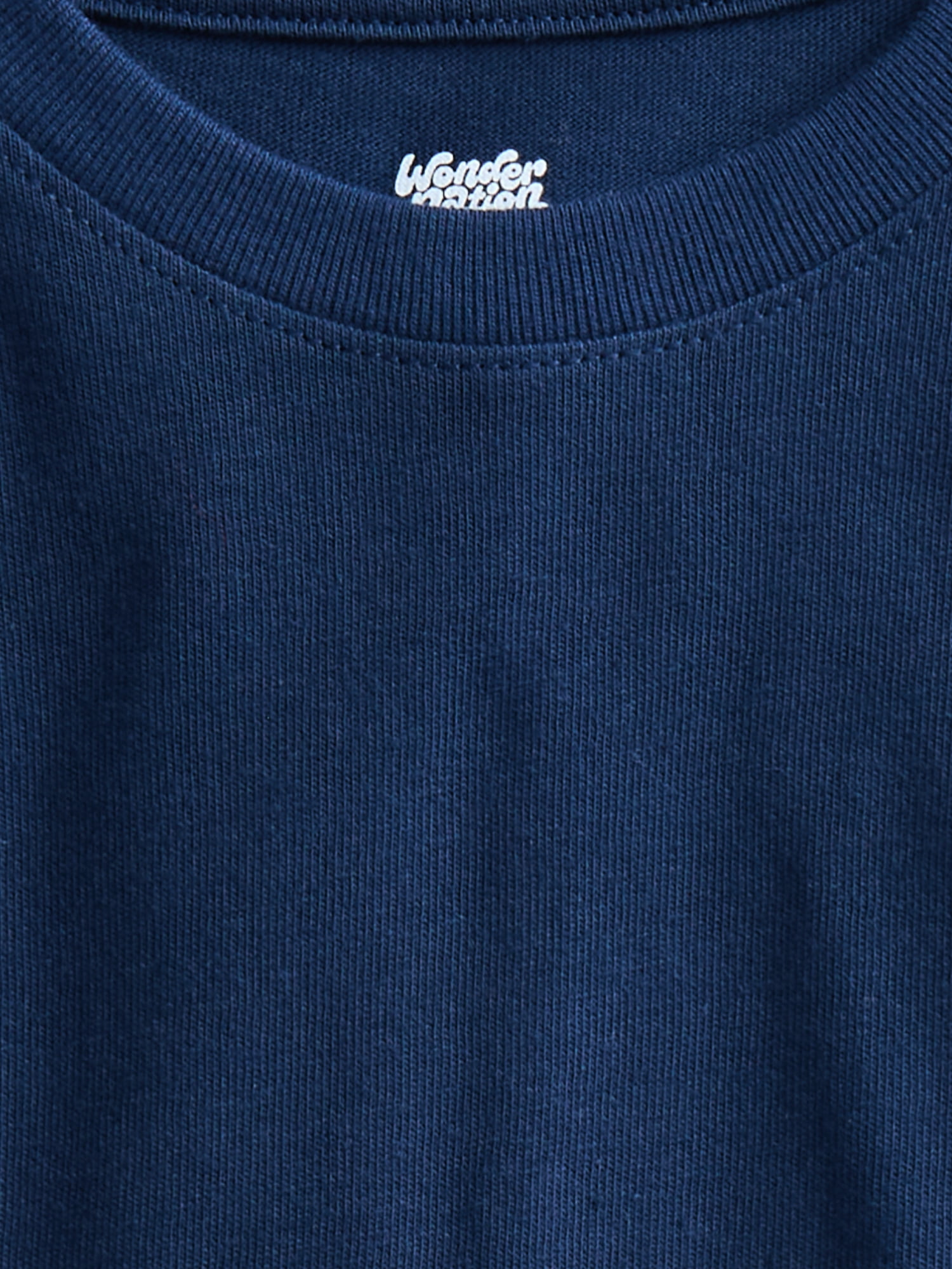 Wonder Nation Baby and Toddler Boys Solid Tee with Long Sleeves, Sizes 0/3M-5T