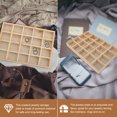 thumbnail image 4 of Shisuyan Jewelry Display Container Light Brown Plastic 1Pack 13.8X9.4X1.4In, 4 of 8