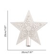 thumbnail image 3 of Silver Star Point Star Treetop Christmas Tree Topper Decor Holiday Winter Wonderland Decoration 5.9 Inch,1Pcs, 3 of 9