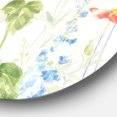 thumbnail image 2 of Designart 'Floursack Florals I' Traditional Metal Circle Wall Art, 2 of 3
