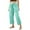 Mint Green, variant on aidice Women's Capri Pants with Pockets Drawstring Elastic Waist Summer Trendy Casual Capris Solid Color