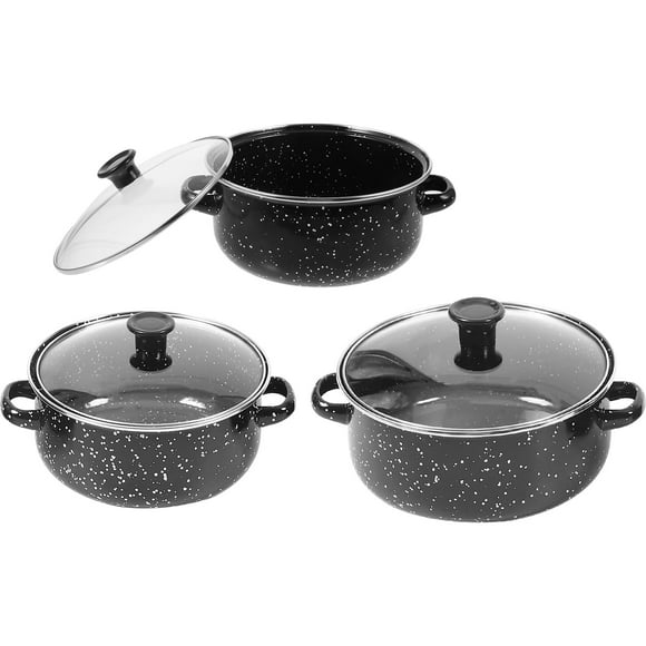 Mini Enamel Pot Sauce Pan Boiling Pot Small Enamel Pot Can Pan Dishpan Ceramic Stockpot Steamed Egg Bowl Small Pot