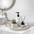 thumbnail image 2 of Silicone Bathroom Tray Round Kitchen Counter Organizer Decorative Vanity Accessories Coffee Table Decor for Perfume, Candle, Soap Dish, 10 Inch, Beige, 2 of 11