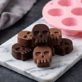 thumbnail image 3 of Skull Silicone Ice Cube Mold Food‑Grade Reusable Easy‑Release Large Ice Tray Chocolate Candy DIY Baking Mold, 3 of 4