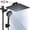 Black, variant on GPED Dual Shower Head Combo, 10” High Pressure Rainfall with 11” Extension Arm(Adjustable Height/Angle), Handheld Shower Head w/ 5 Settings&Holder, Anti-Clog Nozzles&Anti-leak 60" Hose, Chrome