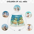 thumbnail image 6 of Cartoon Cute Little Green Turtle Boys Swim Trunks Quick Dry Boy Swim Shorts for 3-14 Years, 6 of 8